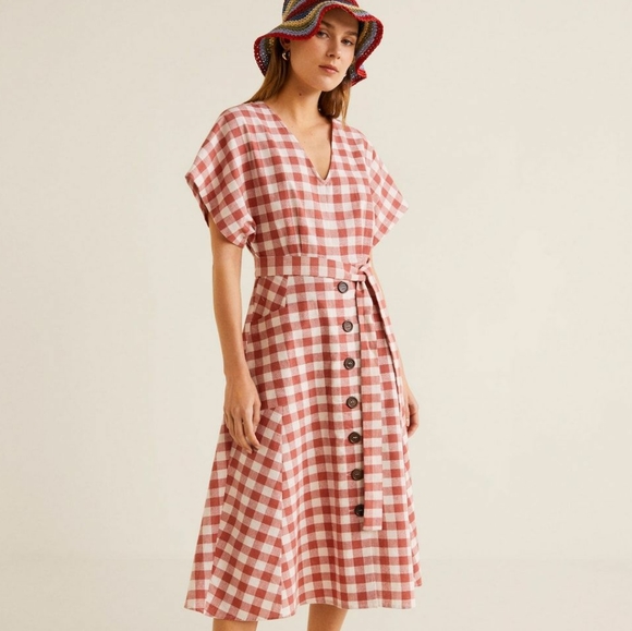 mango plaid dress